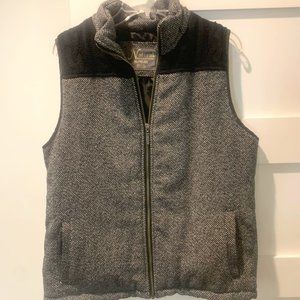 Ladies' Natural Reflections Black & White Lined Vest, XL